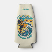 Aangepaste naam / tekst California Surfen Flesjeskoeler (Voorkant)