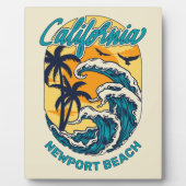 Aangepaste naam / tekst California Surfen Fotoplaat (Voorkant)