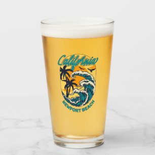 Aangepaste naam / tekst California Surfen Glas