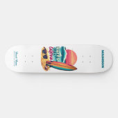 Aangepaste naam / tekst California Surfen Persoonlijk Skateboard (Horizontaal)