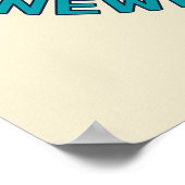 Aangepaste naam / tekst California Surfen Poster (Hoek)