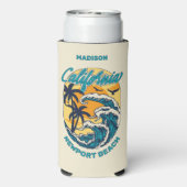 Aangepaste naam / tekst California Surfen Seltzer Blikjeskoeler (Seltzer Achterkant)