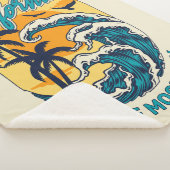 Aangepaste naam / tekst California Surfen Sherpa Deken (3/4)