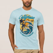 Aangepaste naam / tekst California Surfen T-shirt (Voorkant)