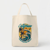 Aangepaste naam / tekst California Surfen Tote Bag (Voorkant)