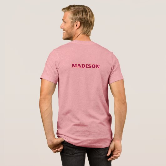 Aangepaste naam / tekst California surfen Tri-Blend Shirt (Voorkant)