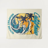 Aangepaste naam / tekst California Surfen Wandkleed (Voorkant (horizontaal))