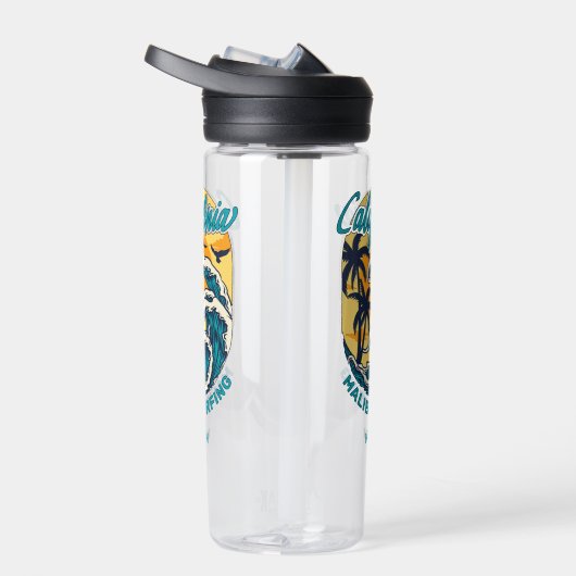 Aangepaste naam / tekst California Surfen Waterfles (Rechts)