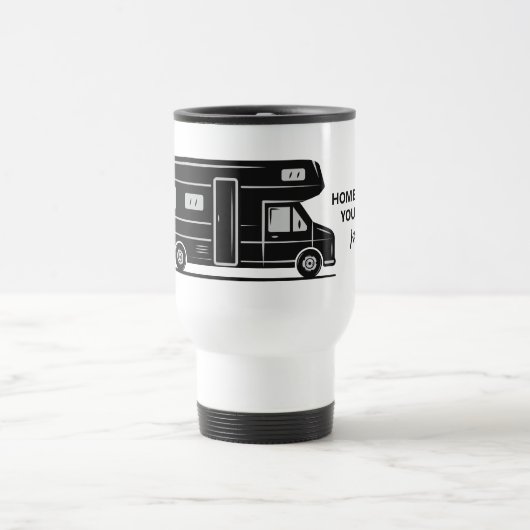 Aangepaste naam & tekst camper reisbeker (Center)