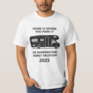 Aangepaste naam & tekst camper t-shirt