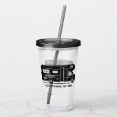 Aangepaste naam & tekst Camper Van tumblers Acryl Drinkbeker (Achterkant)