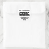 Aangepaste naam & tekst camper vierkante sticker (Tas)