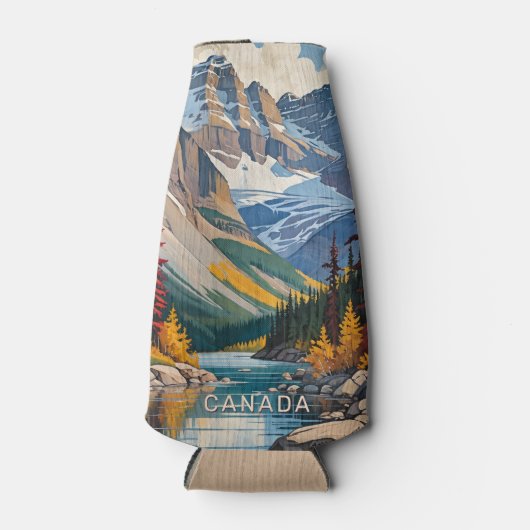 Aangepaste naam & tekst Canada Reizen Poster Flesjeskoeler (Voorkant)