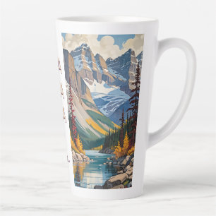 Aangepaste naam & tekst Canada Reizen Poster Latte Mok