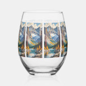 Aangepaste naam & tekst Canada Reizen Poster Wijnglas Zonder Voet (Voorkant)