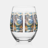 Aangepaste naam & tekst Canada Reizen Poster Wijnglas Zonder Voet (Rechts)