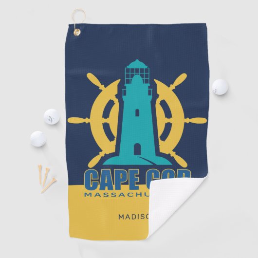 Aangepaste naam / tekst Cape Cod Massachusetts Golfhanddoek (Insitu)