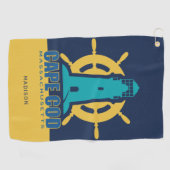 Aangepaste naam / tekst Cape Cod Massachusetts Golfhanddoek (Horizontaal)
