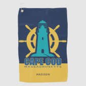 Aangepaste naam / tekst Cape Cod Massachusetts Golfhanddoek (Voorkant)