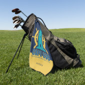 Aangepaste naam / tekst Cape Cod Massachusetts Golfhanddoek (Groen)