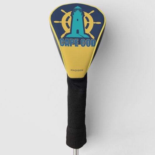 Aangepaste naam / tekst Cape Cod Massachusetts Golfheadcover (Voorkant)