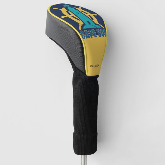 Aangepaste naam / tekst Cape Cod Massachusetts Golfheadcover (Schuin)
