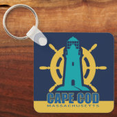 Aangepaste naam / tekst Cape Cod Massachusetts Sleutelhanger (Voorkant)