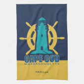 Aangepaste naam / tekst Cape Cod Massachusetts Theedoek (Verticaal)