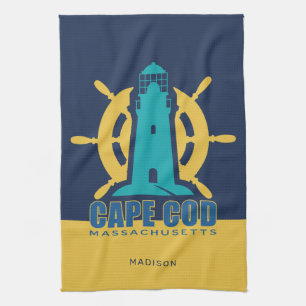 Aangepaste naam / tekst Cape Cod Massachusetts Theedoek
