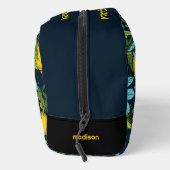 Aangepaste naam & tekst Citroenpatroon Toilettasje (Rechts)
