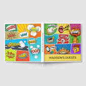 Aangepaste naam & tekst Comics Speech Bubbles Gastenboek (Volledig)