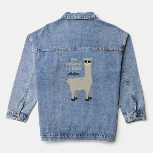 Aangepaste naam & tekst Cool Llama Denim Jacket