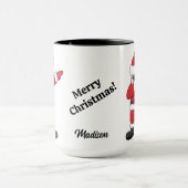 Aangepaste naam & tekst Dabbing Dancing Santa Mok (Midden)