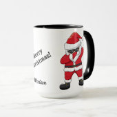 Aangepaste naam & tekst Dabbing Dancing Santa Mok (Voorkant rechts)