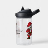 Aangepaste naam & tekst Dabbing Dancing Santa Waterfles (Links)