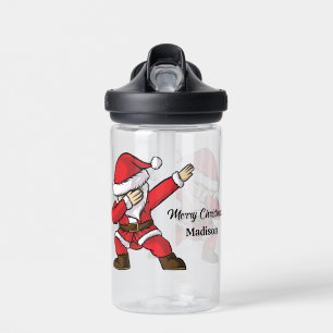 Aangepaste naam & tekst Dabbing Dancing Santa Waterfles