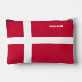 Aangepaste naam & tekst Denemarken Vlag Etui (Achterkant)