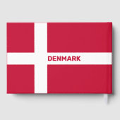 Aangepaste naam & tekst Denemarken Vlag Gastenboek (Achterkant)