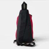 Aangepaste naam & tekst Denemarken Vlag Sling Bag (Achterkant)