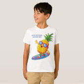 Aangepaste naam, Tekst die ananas overbrugt T-shirt (Voorkant volledig)