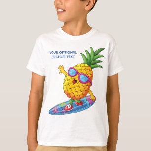 Aangepaste naam, Tekst die ananas overbrugt T-shirt