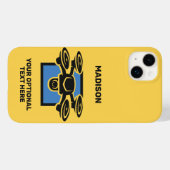Aangepaste naam & tekst drone Case-Mate iPhone case (Achterkant (horizontaal))