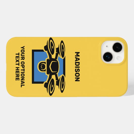 Aangepaste naam & tekst drone Case-Mate iPhone case (Achterkant (horizontaal))