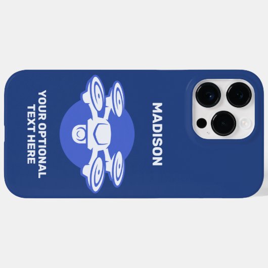 Aangepaste naam & tekst drone Case-Mate iPhone case (Achterkant (horizontaal))