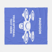 Aangepaste naam & tekst drone fleece deken (Voorkant (Horizontaal))