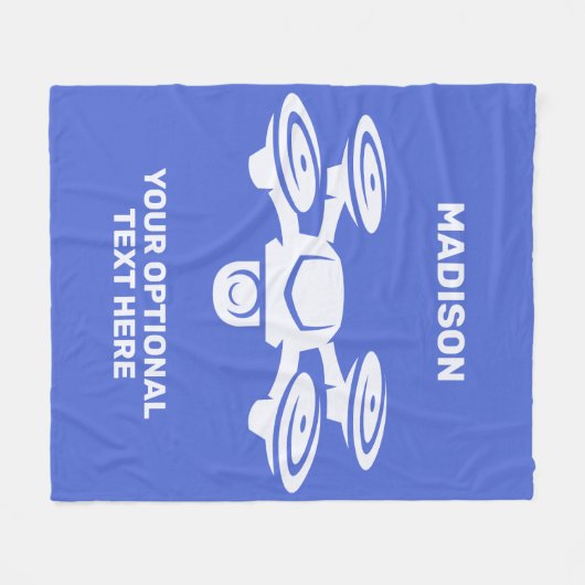 Aangepaste naam & tekst drone fleece deken (Voorkant (Horizontaal))