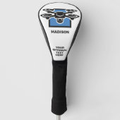 Aangepaste naam & tekst drone golfheadcover (Voorkant)