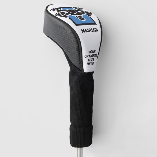 Aangepaste naam & tekst drone golfheadcover (Schuin)
