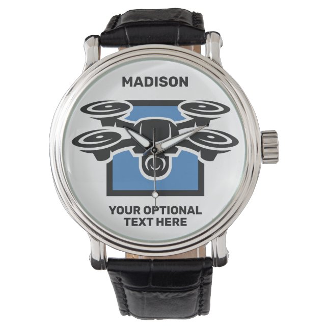 Aangepaste naam & tekst drone horloge (Voorkant)