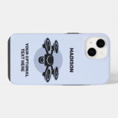 Aangepaste naam & tekst drone iPhone hoesje (Achterkant horizontaal)